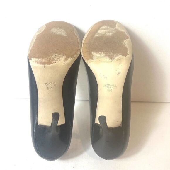 MICHAEL Michael Kors Women's Size 8 M Pumps Black Leather Slip On Stiletto Heels - Picture 11 of 12